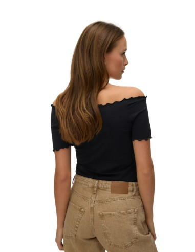 Top scollo omerale NERO