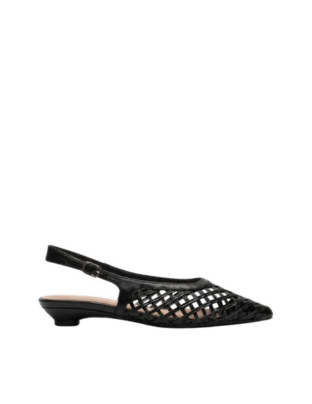 Ballerina Slingback Nera Keys | Maglia Intrecciata Elegante
