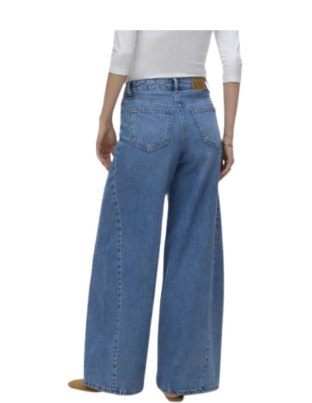 Jeans Palazzo Donna Cucitura Frontale