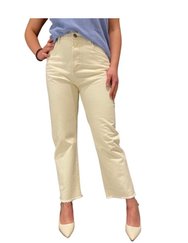 Pantalone tela denim PANNA