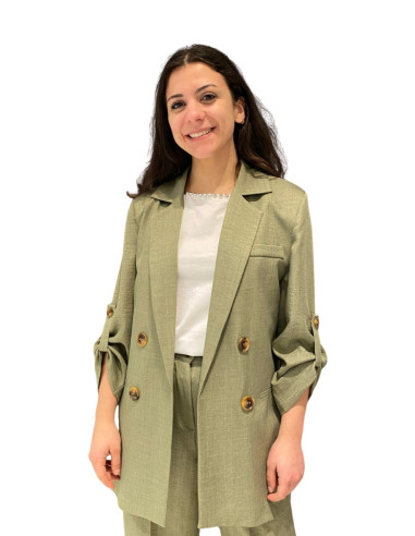 Blazer Donna Leggero Militare Zahjr