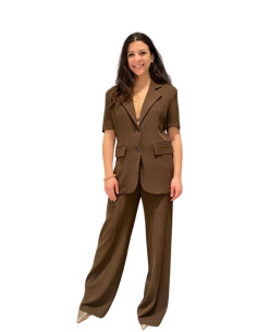 PANTALONE DONNA MORO ELEGANTE CADI TENSIONE IN