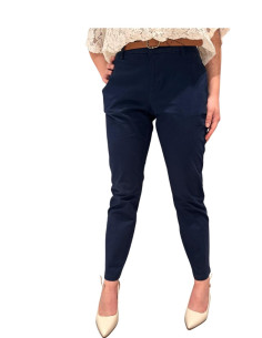 Pantalone Chino Donna Blu con Cintura Vero Moda