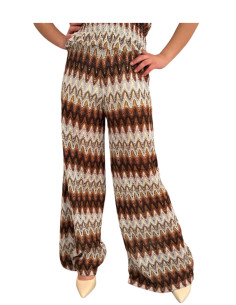 Pantalone zig zag donna Motel | Palazzo multicolor estivo