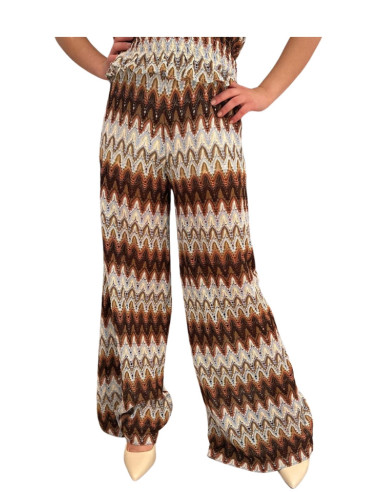 Pantalone zig zag donna Motel | Palazzo multicolor estivo