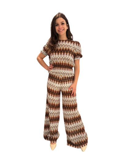 Pantalone zig zag donna Motel | Palazzo multicolor estivo