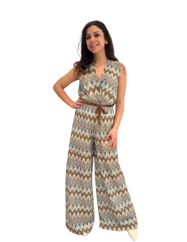 Tuta zig zag multicolor Motel | Tuta estiva donna elegante