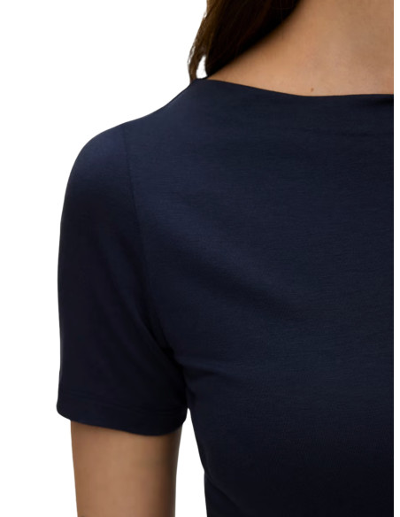 Vero Moda T-shirt VMPANDA Blu Navy - Scollo a Barca Stretch