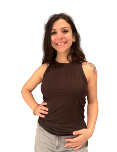 Top moro a costine donna Vero Moda