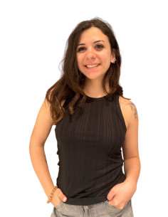 Top nero a costine donna Vero Moda
