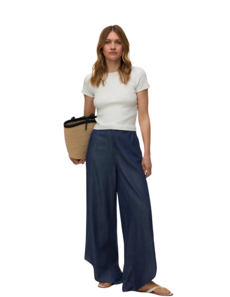 Pantapalazzo Denim Donna con Spacchi Laterali