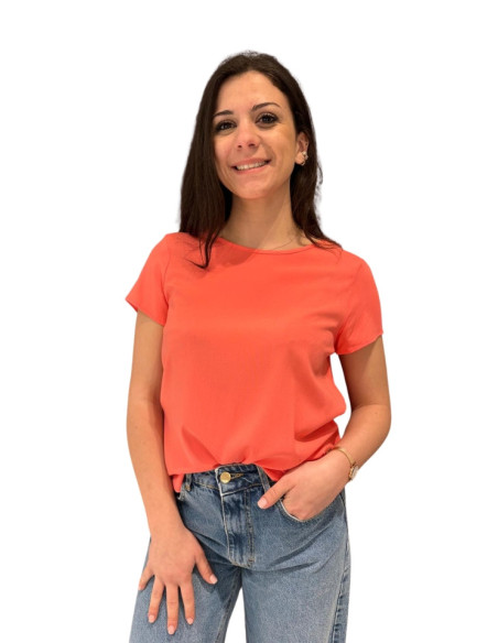 T-shirt EcoVero donna corallo Vero Moda